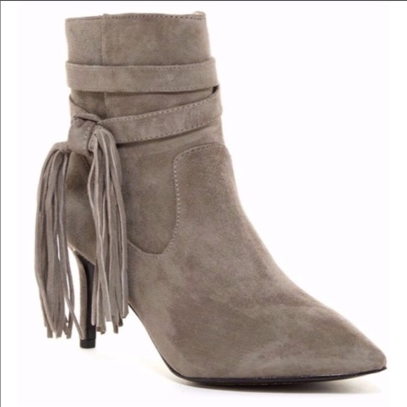 Charles Jourdan Shoes - NWOB || CHARLES JOURDAN Ferris Fringe Heeled Boots